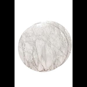 Dainty Home 15" Marble Cork Round Pl Silver -Set of 2